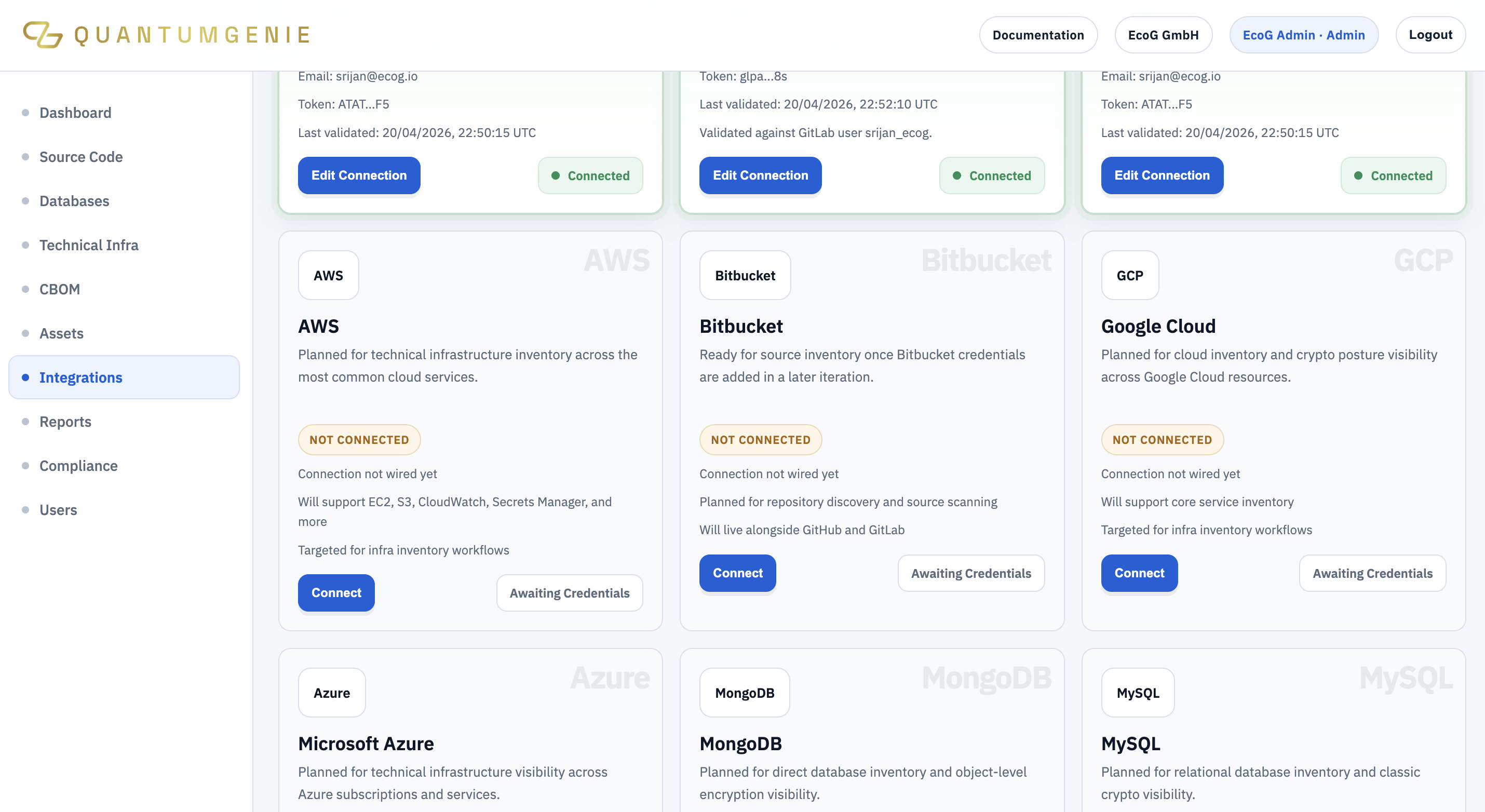 QuantumGenie platform integrations